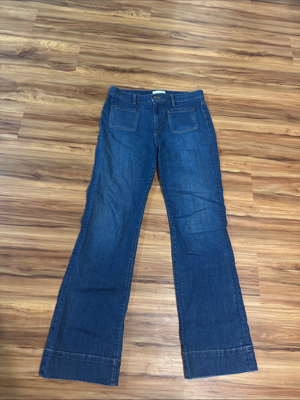 LOFT Indigo Flare Wide-Leg Jeans